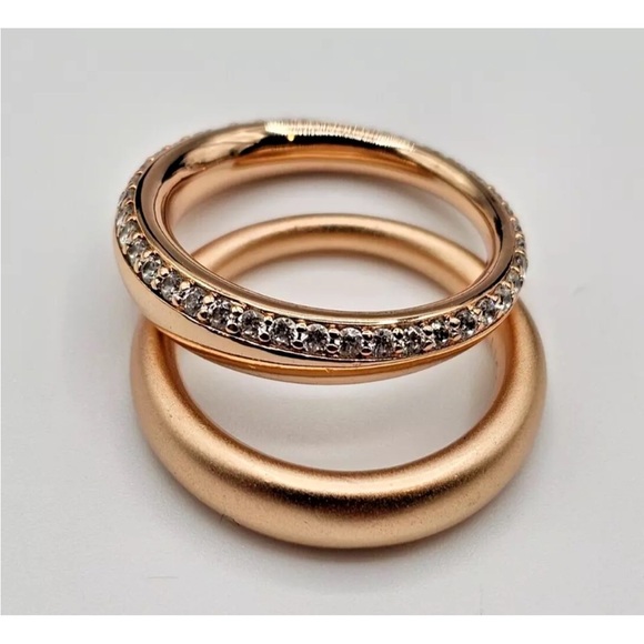 Kendra Scott Colette Ring Set Of 2 In Rose Gold color. Size 7 - Picture 2 of 3